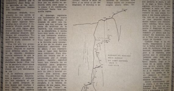 Llobet Bertomeu Aguja Superior Mascarat articulo Diario Levante SERAC COMPAÑÍA DE GUÍAS